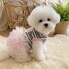 Lace Skirt Puppy Princess Dress Sweet Style Pet T-shirt Fashion Pet Lace Skirt  Wedding Party