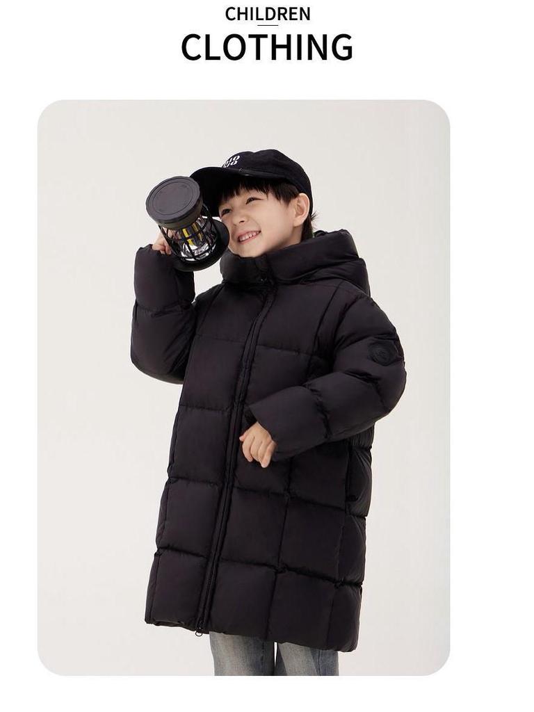 Winter 2025 Kinder Verdickte Baumwolljacke - Warmer Daunenmantel, Koreanischer Stil Lange Mode für Jungen und Mädchen