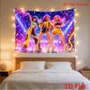 2D Flat 2D Flat Party Banner 1pc Vibrant K-pop Princess Stage Lights Colorful Lights Backdrop For Theme Party Backdrop Birthday Music Theme