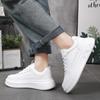 White Men Skateboarding Shoes Outdoor Running Sneakers Platform Casual Shoes Breathable Mens Sports Shoes Light Walking Shoes
