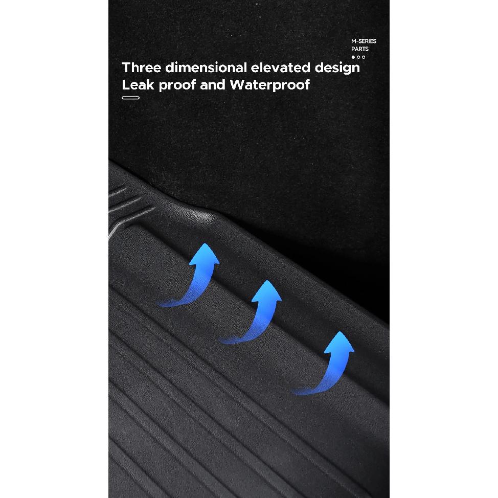 TEKSY For Tesla New Model Y 2026 2025 Juniper  Front and Back Trunk Mat TPE Carpet Waterproof Weather-resistant Pads Layer Mats
