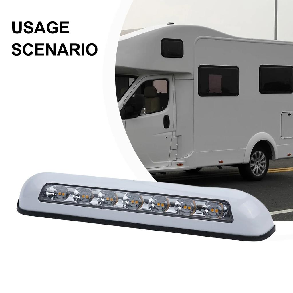 12V RV LED Awning Porch Light Waterproof Motorhome Caravan Van Trailers Wall Lamps Exterior LED Lamp 6000K 8W White Lights