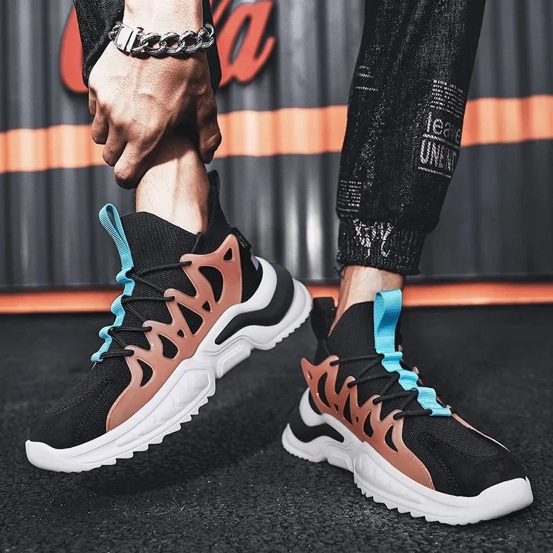 New Men's Sneakers Height Increasing Running Men Shoes Platform Casual Shoes Breathable Fashion Chunky Sneakers for Man