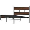 Bed Frame without Mattress Brown Oak Look 90x190 cm Engineered Wood