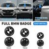 1 peça preto branco 45mm 74mm 82mm Todo preto Emblema do Capô Dianteiro do Carro Emblema Traseiro para BMW E32 E43 E52 E53 E63 E64 E93 E94 E87 F10 F20