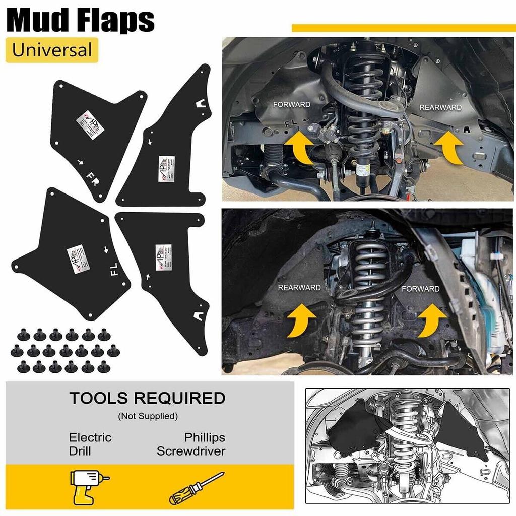 4pcs Inner Fenders Liner Guard for Toyota Landcruiser Prado 120 150 2003-2020