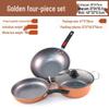 Thirteen-Piece Non-Stick Cookware Set: Includes Spatula, Soup Pot, Milk Pot, Frying Pan, and More.