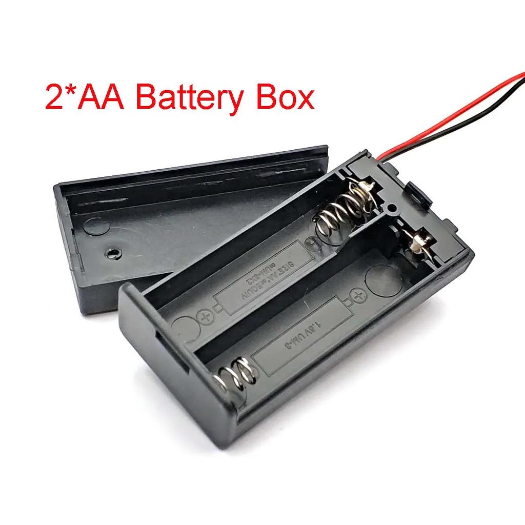 DIY 1/2/3/4 Slot AA Battery Holder Box Case AA Battery Holder Box Case with Switch
