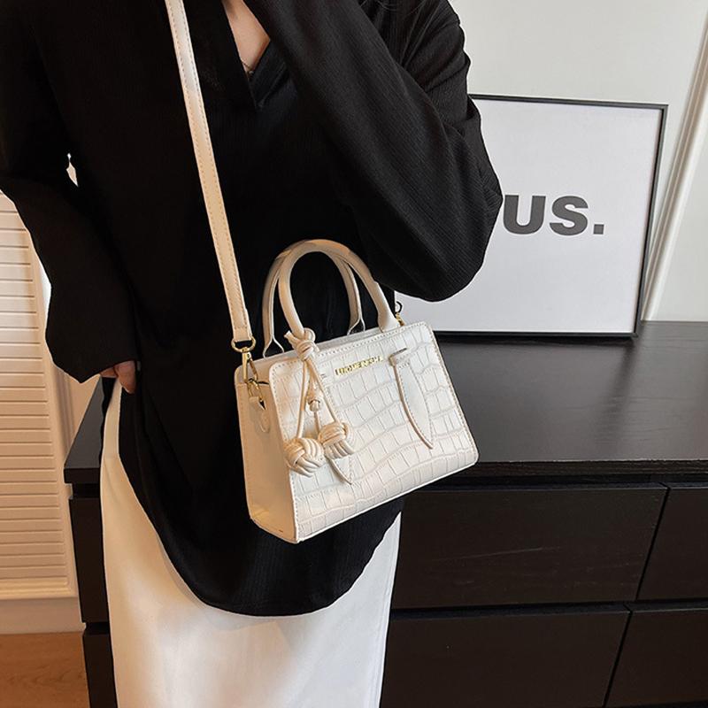 Τσάντα χειρός με πέτρινο μοτίβο, μοντέρνα μικρή τετράγωνη τσάντα, δημοφιλής γαλλική τσάντα ώμου με έναν ώμο