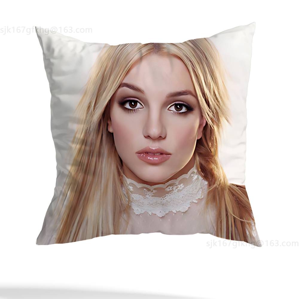 Singer B- Britney Spears Pillowcase Casual Style Decoration, Suitable for Home Decoration (excluding Pillow Core)