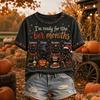 Damen Freizeit T-Shirt mit Rundhalsausschnitt und kurzen Ärmeln für den Herbst