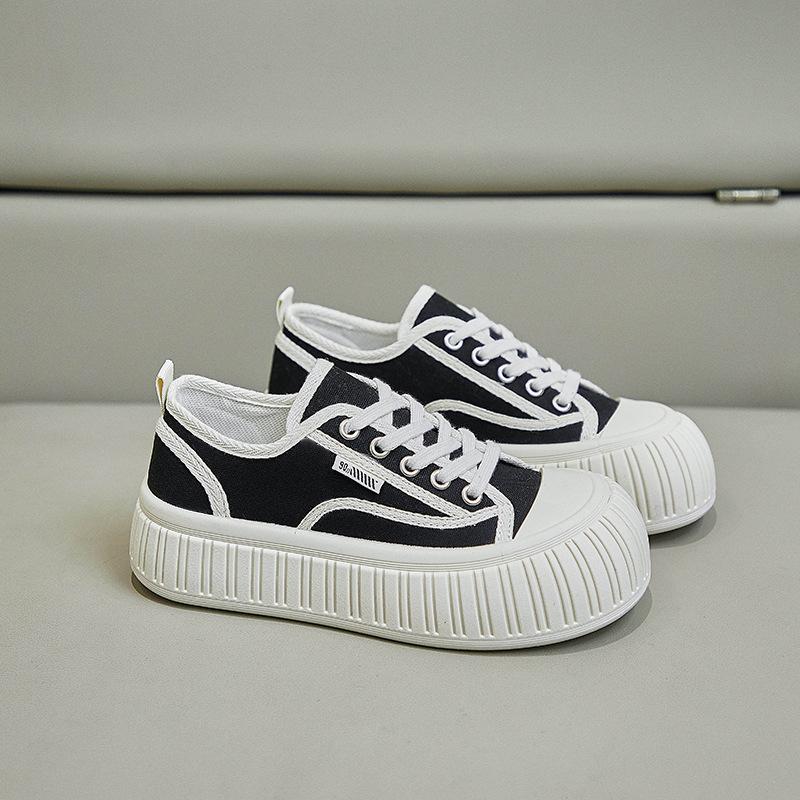 Platform Canvas Sneakers for Women Lace Up Running Walking Shoes Tennis Shoes Casual Breathable Sneaker Slip on Lightweight Sport Canvas Shoes