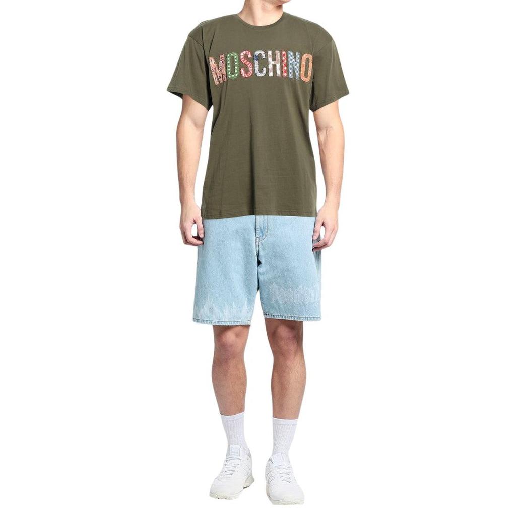 Moschino Mens Embroidered Logo T-Shirt