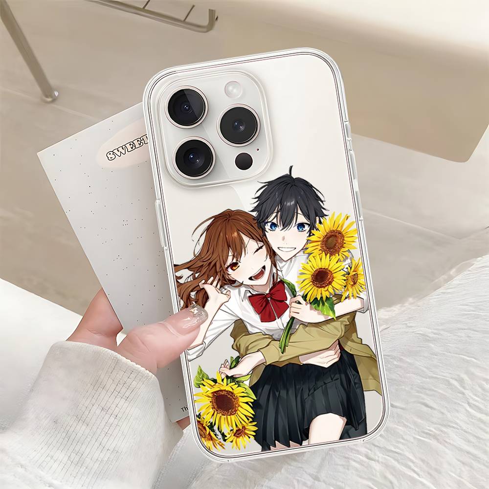 Cute Anime Horimiya Phone Case For IPhone 17 16 15 14 Plus 13 12 11 Pro Max Phone Back Cover Transparen