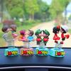 Lovely Anime Couples Car Ornament Shaking Head Kissing Couples Figurines Auto Interior Dashboard Decoration Accessories
