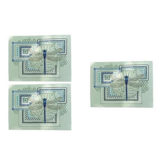 Dragonfly Cross Stitch Kit Beginner Geometric Dragonfly Embroidery Kit Stamped Embroidery Cloth Threads Included Gift for Craft Lovers