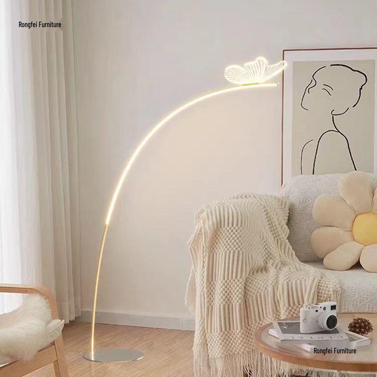 Minimalist Butterfly Floor Lamp: Designer Living Room Piano Light, Eye-Care Bedroom Ambiance, Creative Bedside Feature