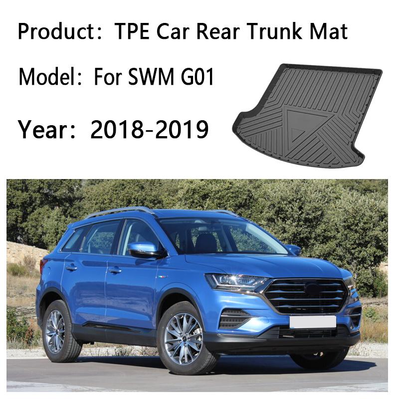 Car Rear Trunk Mat For SWM G01 2018 2019 Cirelli 3 TPE Carpets Storage Pads Cargo Tray Cushion Boot Mats Car Accessories