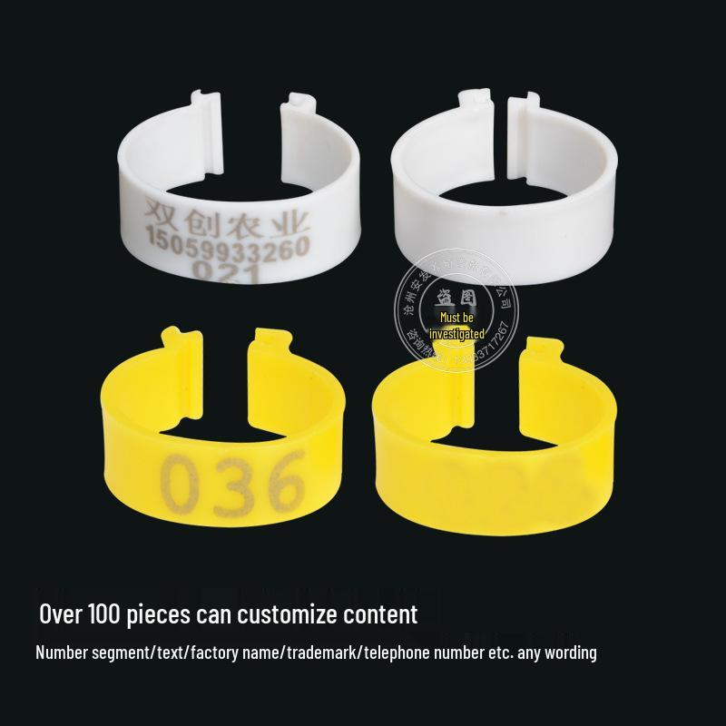 Poultry Leg Rings for Chicken, Duck, Goose - Rare Breeding Buckle Design