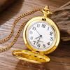 Steampunk Vintage arabische Ziffern Quarz Taschenuhr Halskette Kette Anhänger Uhr für Herren Frauen