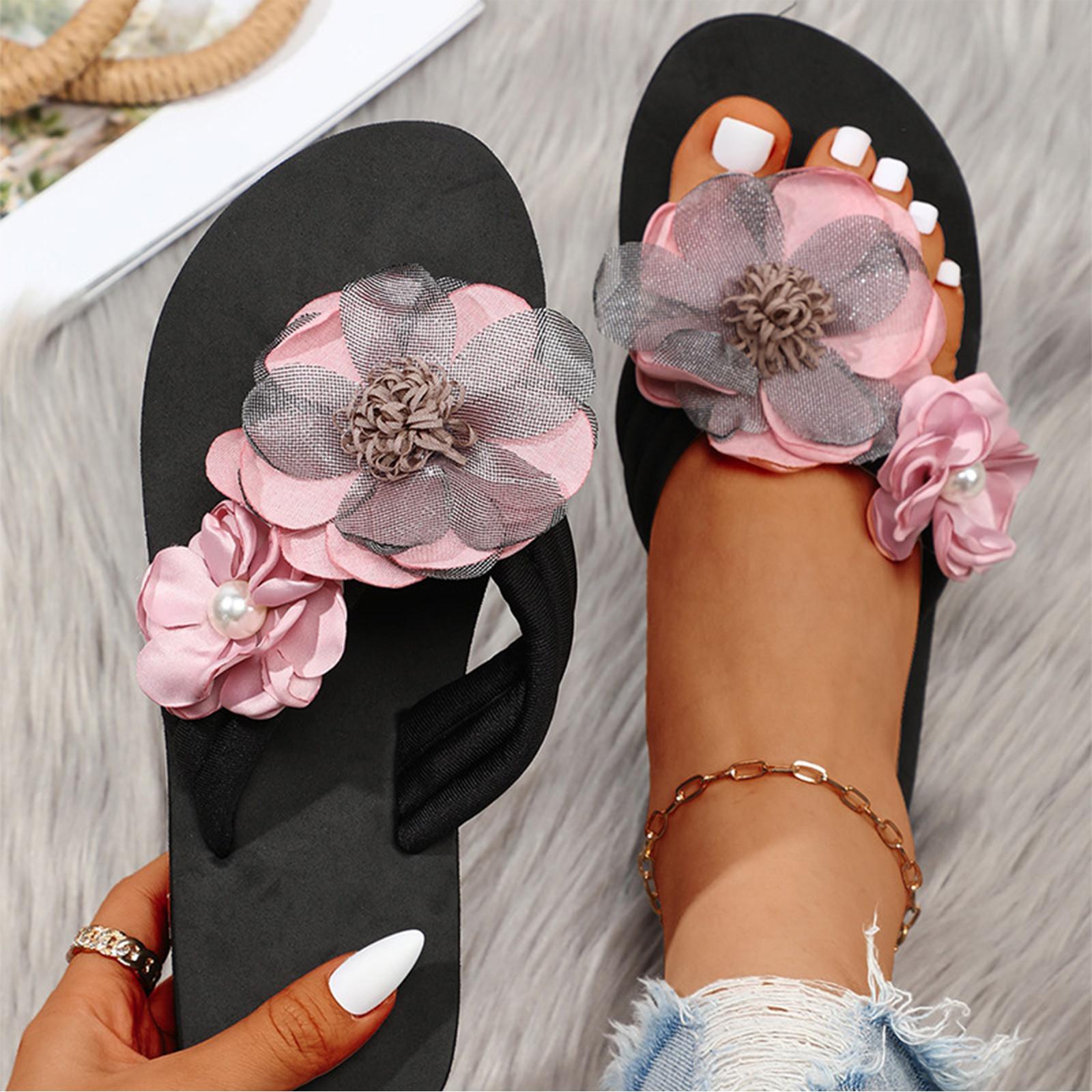 

Летние модные женские праздничные пляжные шлепанцы на танкетке с резиновой подошвой