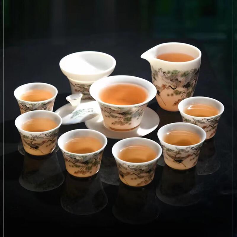 Chaxun Mutton Fat Jade Ceramic Kung Fu Tea Set