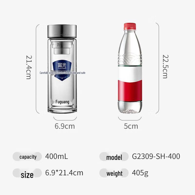 FUGUANG Double-Layer High Borosilicate Glass Tea Cup