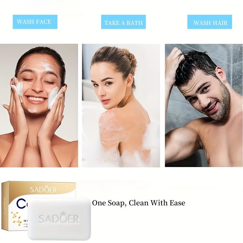 Collagen Gentle and Moisturizing Deep Cleansing Face and Bath Soap Long-Lasting Fragrance Handmade Soap