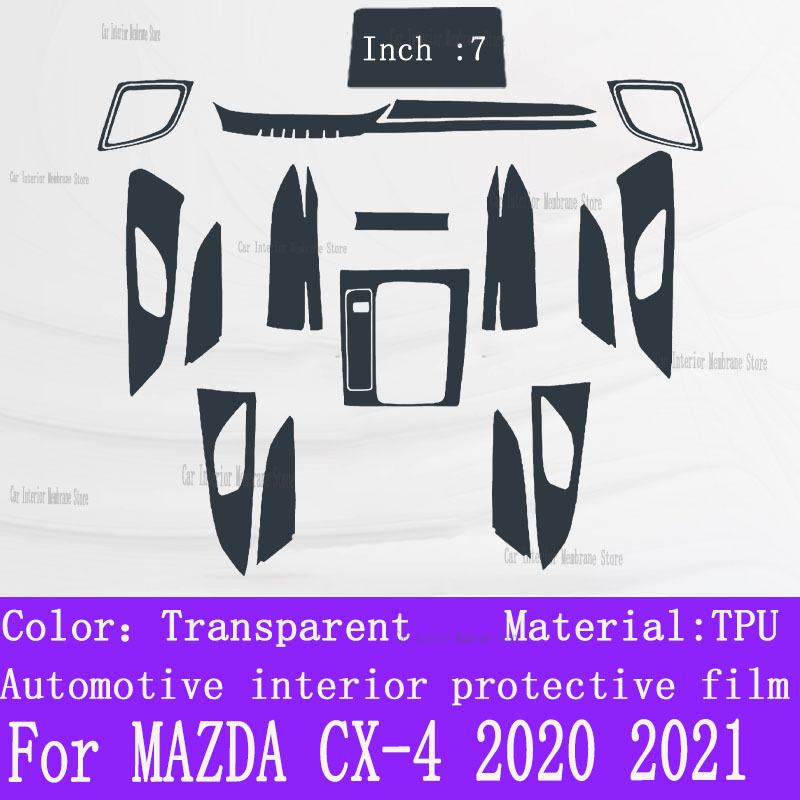 For MAZDA CX-4 CX4  TPU Gearbox Panel Film Dashboard Protective Sticker Interior Anti-Scratch Car film protect
