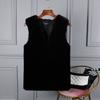 Europe, America, autumn and winter new fur fur vest women's medium and long vest imitation rabbit fur vest thin coat
