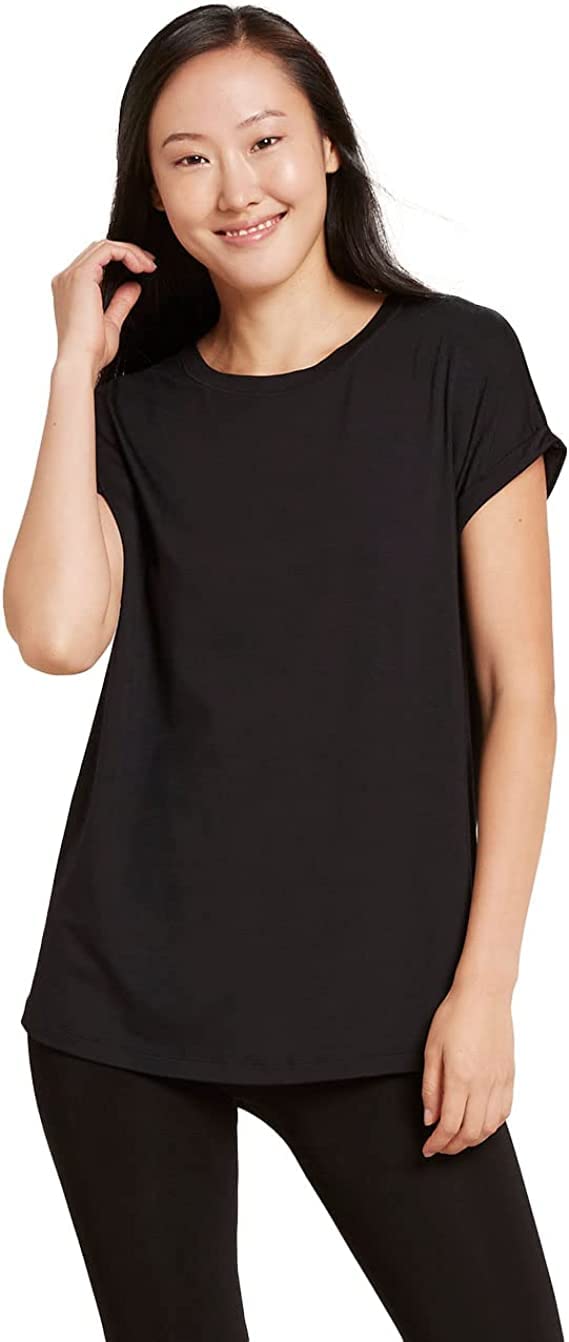 

Boody Downtime Lounge Size XL Yoga Shirt Top, Women s, Black, (US M), чёрный