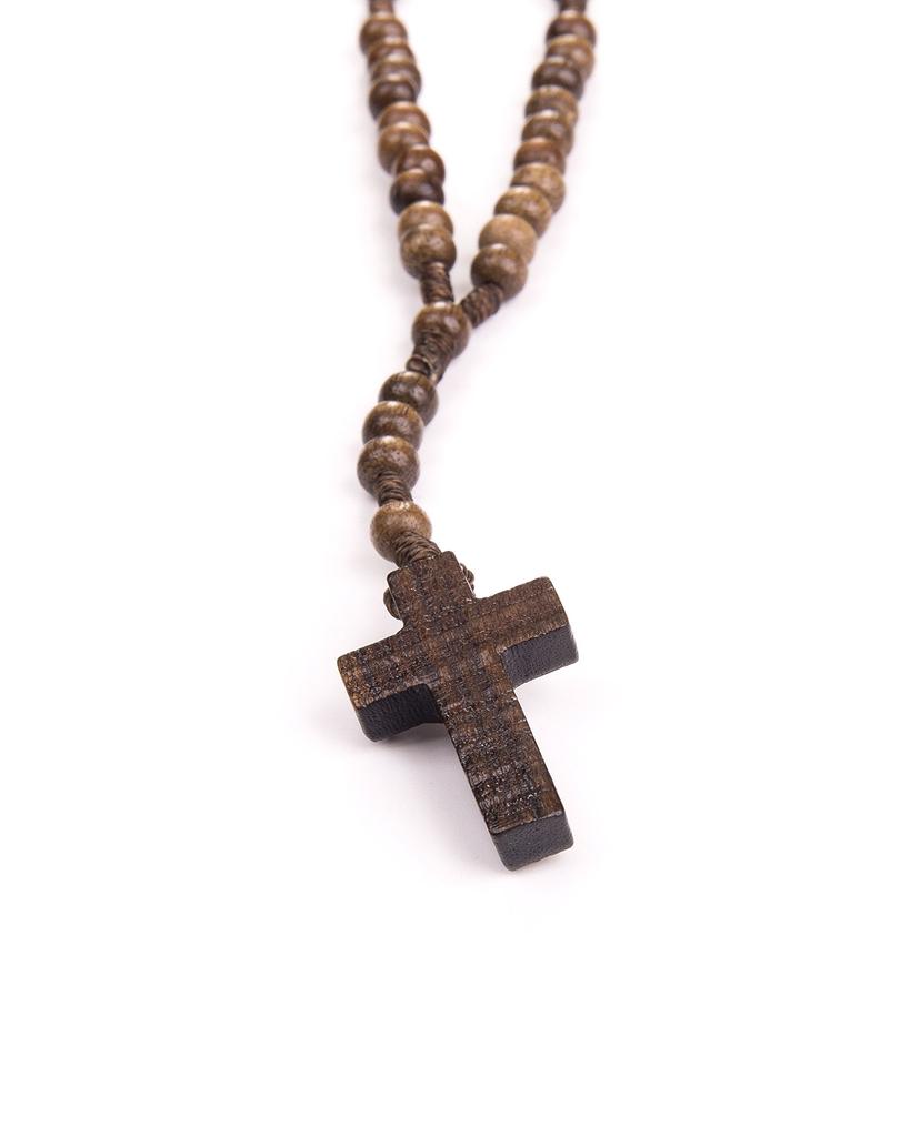 Intercession Small Pocket Size Wooden Rosary