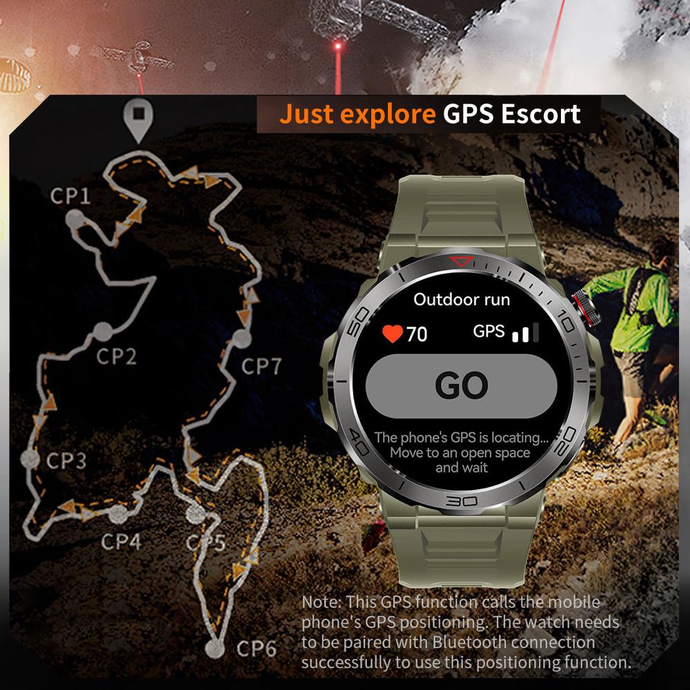 MK68 1.43-inch AMOLED Screen Bluetooth-compatible Call Smart Watch Health Monitoring Outdoor Sports Watch