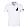 Summer Men's Fun Knife Cat Cartoon Printed Logo Printed High End Street Solid Color Multi Functional Loose Comfortable Polo Shirt