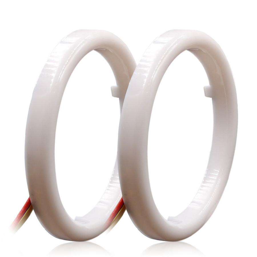 1 Pair 12V Car SUV Headlight DRL Halo Ring Angel Eyes Turn Signal Lamp For 110mm