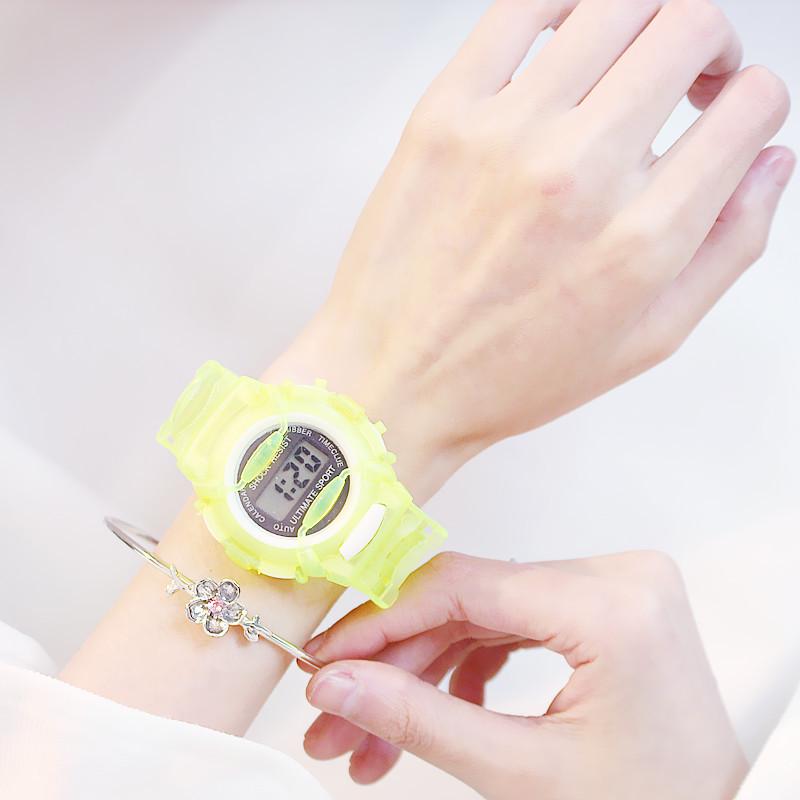 Ins – montre numérique pour enfants, montre étudiante, bracelet en Silicone coréen