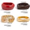 Ingemark 4 Styles Exaggerated Large Resin Acrylic Wide Bangles Women New Trend Thick Irregular Arm Bracelets Daily Y2K Jewelry