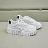 Spring White Shoes New Style Female Students' Thick Sole Height-enhancing Sports Shoes Casual Shoes Street Photography