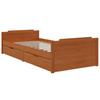 Vidaxl Bed Frame With Drawers, Honey Brown, Pine, 90 X 200 Cm