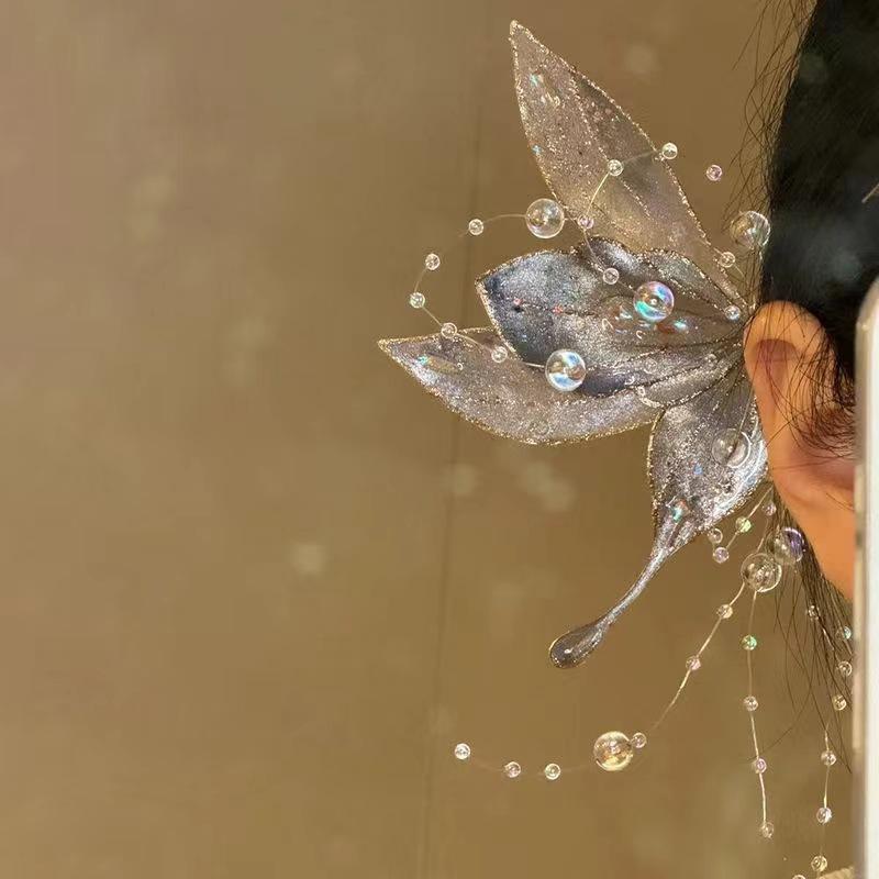 

Ретро Гонконгский стиль Яркая цветная заколка-бабочка Модная Роскошная Высококлассная U-образная заколка для волос Универсальный аксессуар для волос