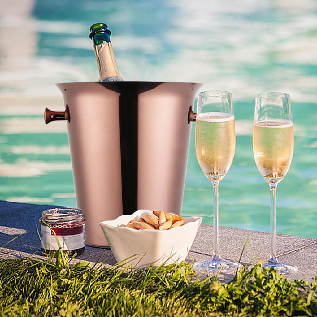 Biereimer Getränkekühlwanne Getränkekühler Runder Weineisbehälter für Cocktailpartys