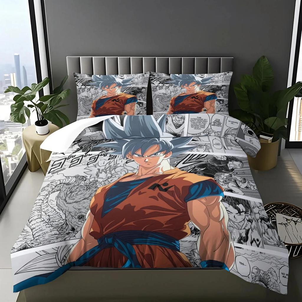 Hot Anime Bedding Sets D-Dragon-Ball Duvet Cover and Pillowcase 2/3pcs Perfect Decoration for Teenage Bedroom