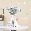 1pc Ceramic Bow Boots Vase Creative Hydroponic Flower Arrangement Decorative Office and Home Decor Ornaments
