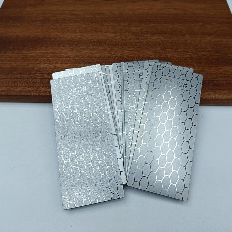 1pc Knife Sharpening Stone Kitchen Household Knife Diamond Knife Sharpener With Honeycomb Pattern 240#-3000#