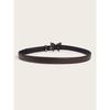 Stylish Retro Butterfly Women's Belt Crafted From Smooth Pu Material In Black And Coffee