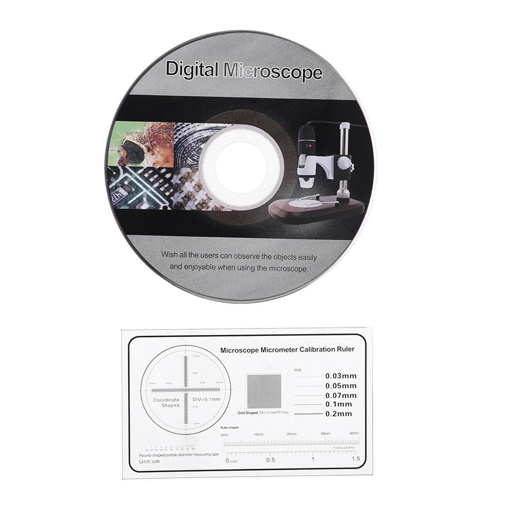 Upgraded Magnification Endoscope Usb Microscope Height Adjustment 40-1600X Inspection Tool 8 White Light LED Source
