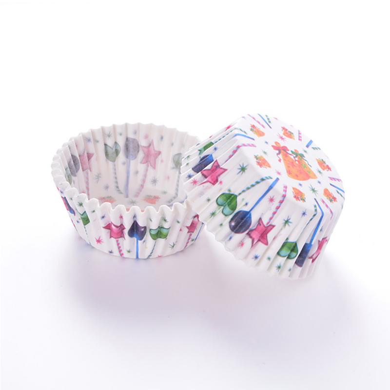 100Pcs/lot Merry Christmas Muffin Cupcake Paper Cups Cupcake Liner Baking Box X-mas Party Decorations Cake Trays Baking Tools
