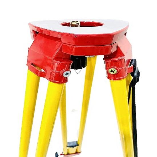Aluminium Tripod Stand for Auto Level,   Total Station - Single  Coated Finish (Colour- Yellow Size - Standard)