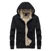 Men's Plush Lamb Fleece Hooded Sweatshirt - Thick, Loose, Warm Cardigan for Autumn and Winter Sports Leisure