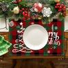 Placemats Table Linen Santa Claus Table Mat Christmas Restaurant Placemat Living Room Table Decoration Insulated Table Mat